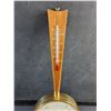Image 3 : Vintage Teak and Brass Thermometer and Barometer - Working