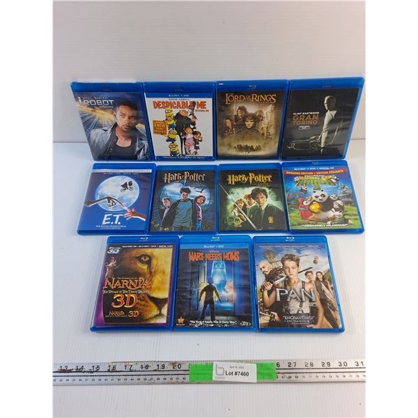 (11) Blu Ray Movies - Mars Needs Moms, Harry Potter and Kung Fu Panda 3