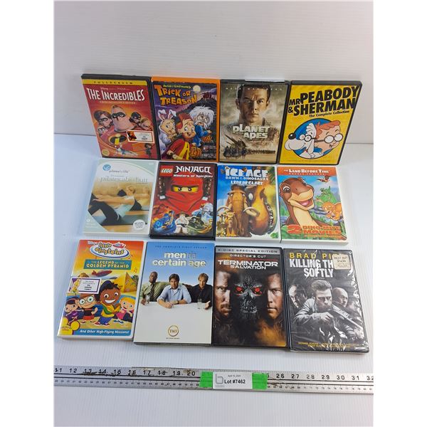 (12) DVD Movies - Terminator, Planet of Apes and Ice Age