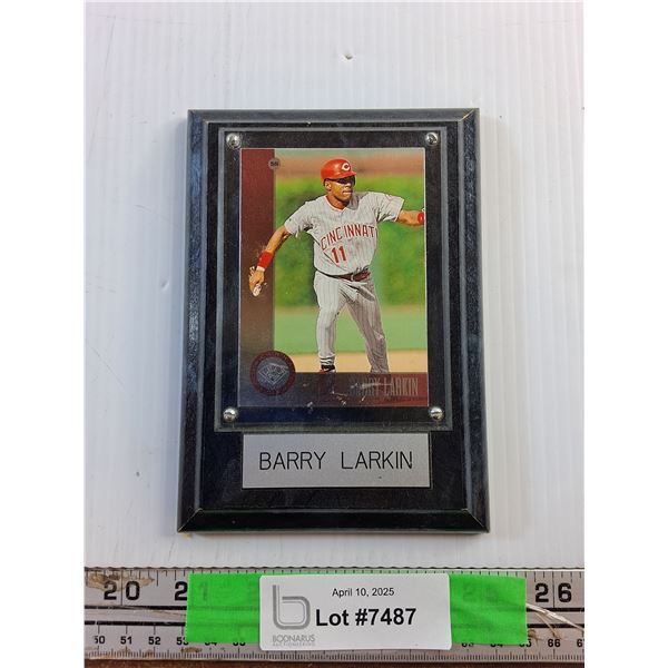 Framed Barry Larkin Baseball Trading Card Wall Hanging Decor