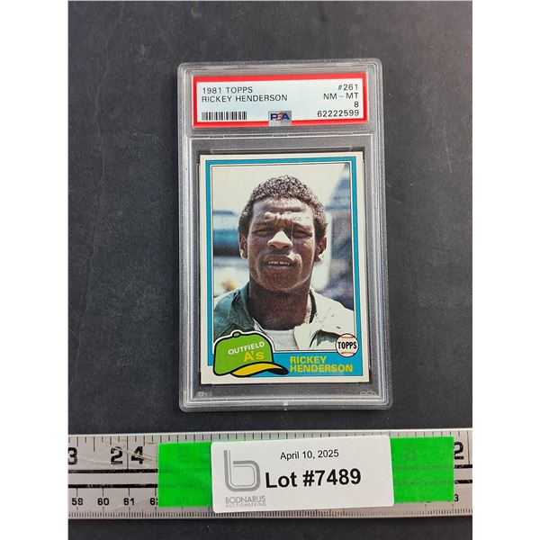1981 Topps Rickey Henderson Trading Card - Authenticity Not Guaranteed