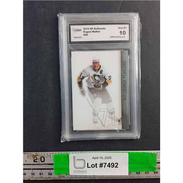 2010 SP Authentic Evgeni Malkin Trading Hockey Card - Authenticity Not Guaranteed