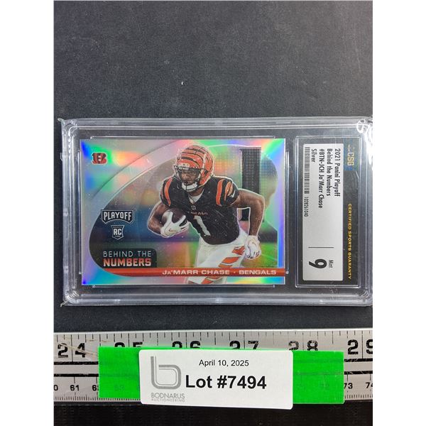 2021 Panini Playoff Behind the Numbers BTN JCH Ja Marr Chase Trading Football Card