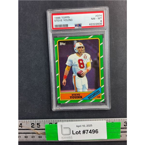 1986 Topps Steve Young Football Trading Card - Authenticity Not Guaranteed