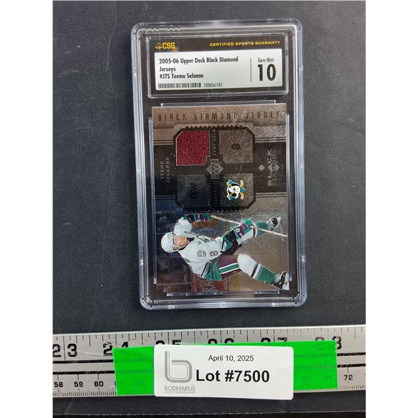 2005-06 Upper Deck Black Diamond Jerseys Teemu Selanne Hockey Trading Card