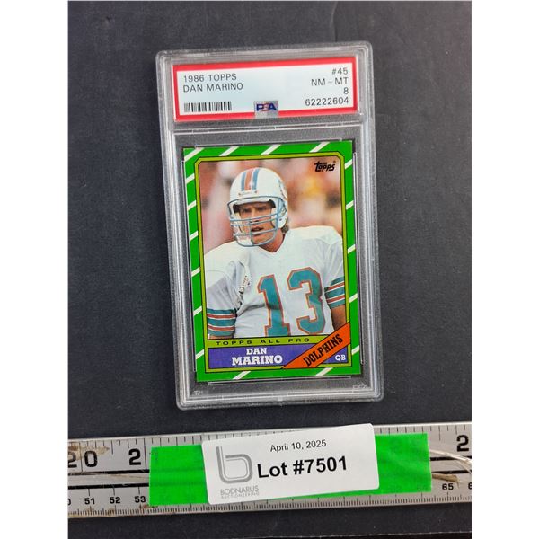 1986 Topps Dan Marino Football Trading Card - Authenticity Not Guaranteed