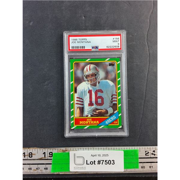 1986 Topps Joe Montana Football Trading Card - Authenticity Not Guaranteed