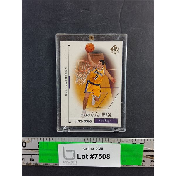 SP Authentic Sam Jacobson 1133/3500 Rookie F/X Trading Card - Authenticity Not Guaranteed