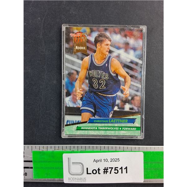 '92-93 Ultra Rookie Christian Laettner Trading Card - Authenticity Not Guaranteed