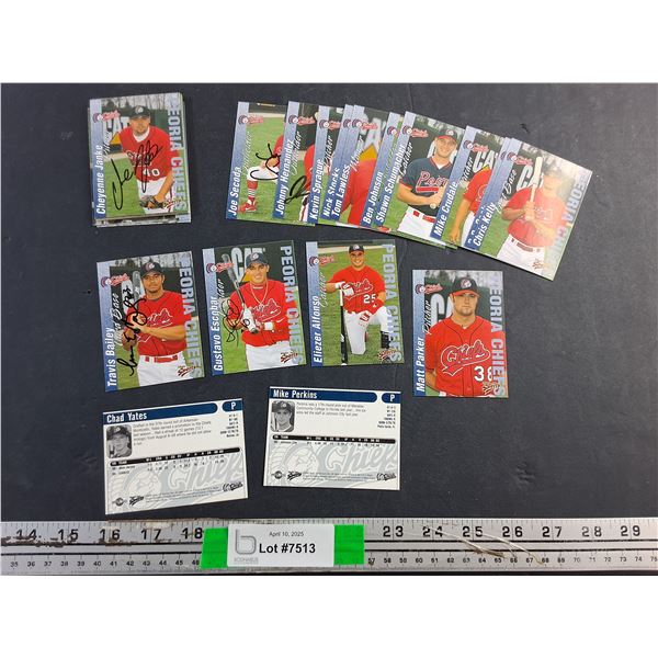 Autographed Chiefs Baseball Trading Cards - Authenticity Not Guaranteed
