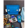 Image 4 : Tetris & Hangman Games, Sport Fishing Tool, Various Cords and Plastic Container -  As Is