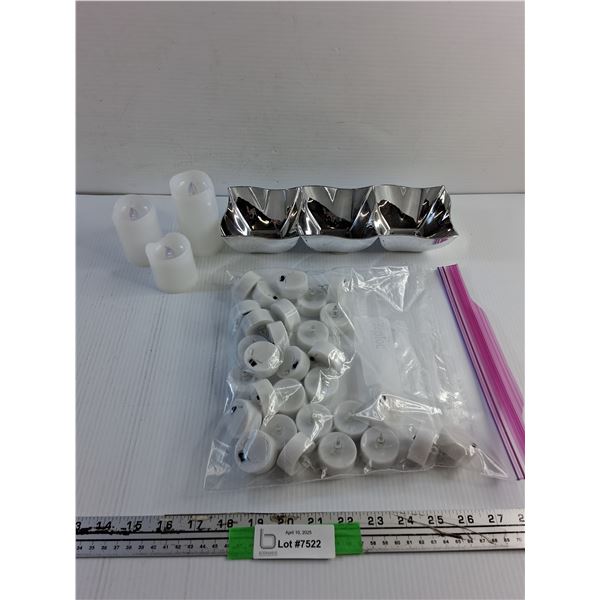 Electric Tea Lights and Serving Bowl