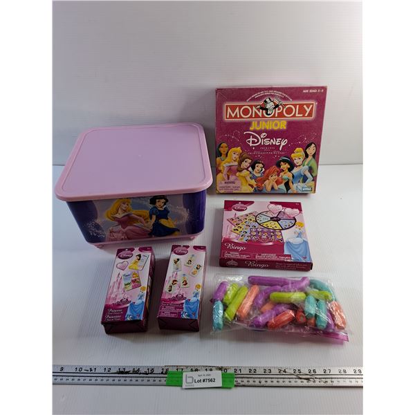 Disney Princess Trivia Games and Plastic Tote
