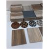 Image 2 : Various Sample Flooring Tiles & (6) Made into Coasters- Pick up preferred