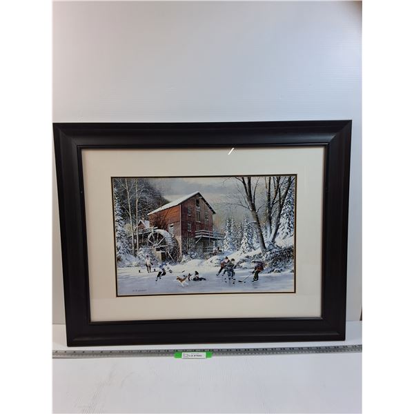 "Good Old Hockey Scene" by D.R. Laird - 24" x 31" - CANNOT SHIP