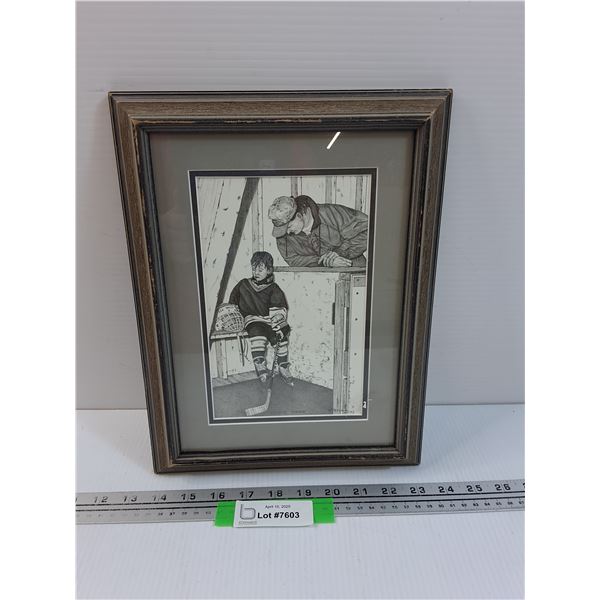 "Coach's Corner" by Bernie Brown Print - 10" x 13"