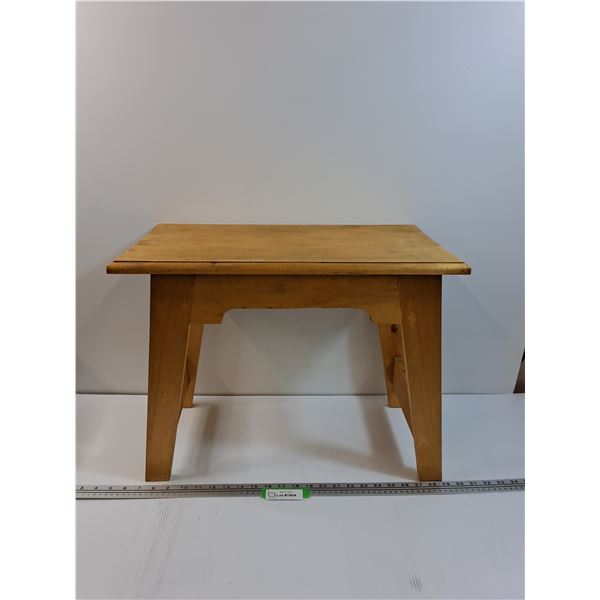 Custom Built Wood End Table - 22" x 17" x 12" - Some Wear - Pick up preferred.