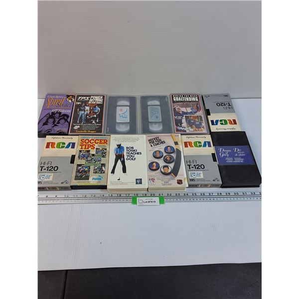 (12) VHS: Various Sports VHS Videos