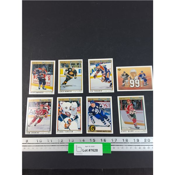 (8) OPC 1992 Hockey Trading Cards - Various