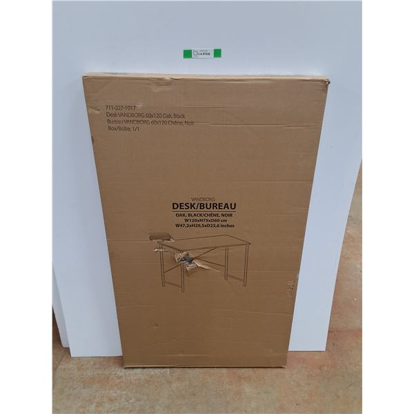 * Vandborg Black Oak Desk - Cannot Ship