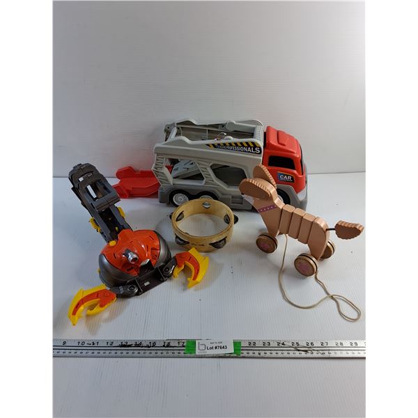 Various Kids' Toys and Tambourine