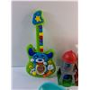 Image 3 : Baby Doll Carrier, Toy Guitar and Fisher Price Barn Toy