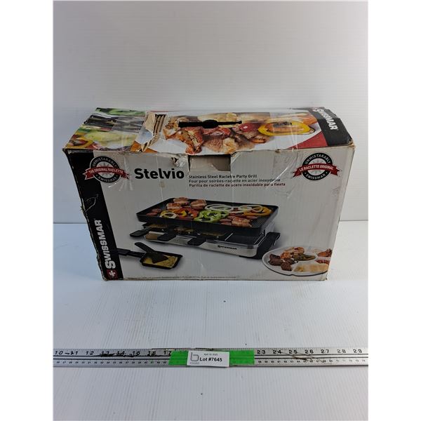 Stelvio Stainless Steel Raclette Party Grill - As Is