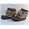 Image 2 : Manitobah Suede Leather Short Mukluks - Size 10
