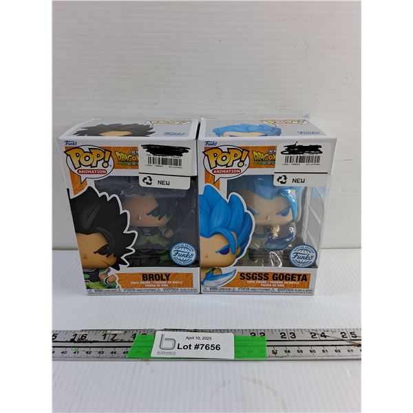 Pop Animation DragonBall Broly and SSGSS Gogeta Vinyl Figures