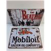Image 2 : The Beatles and Mobiloil Wall Hanging Signs - 12 x 8"