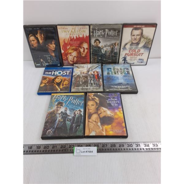 (9) DVD Movies (Harry Potter, The Ring, The Host)