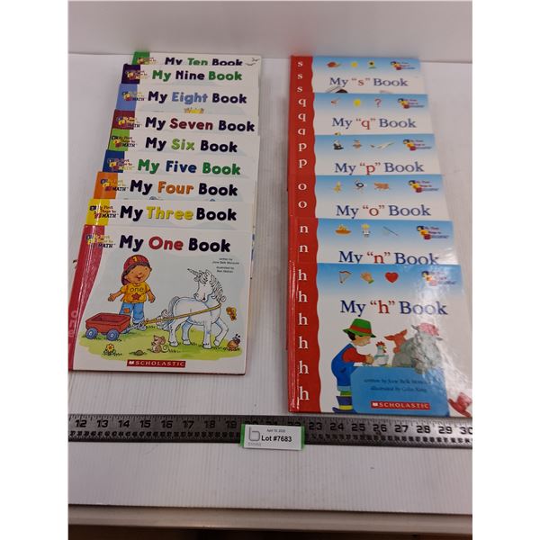(2) Partial Sets of Scholastic Children's Books (9-My Number & 6-My Letter)