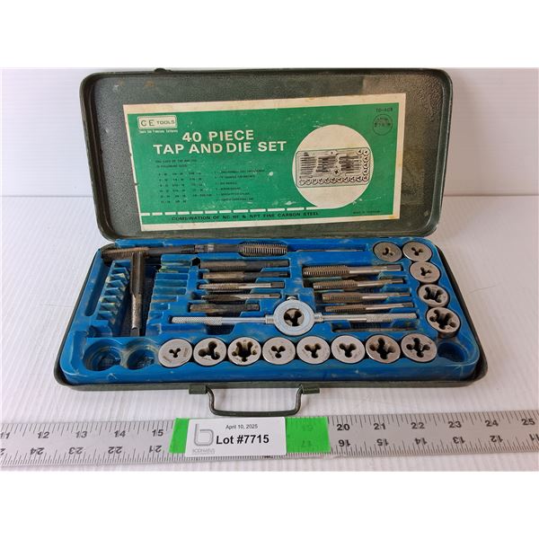 Tap and Die Set with Case- As Is