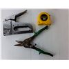 Image 2 : Tools Lot- (2) Lug Wrenches, Measuring Tape, Staple Gun, Shears