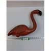 Image 1 : Vintage Metal Flamingo Lawn Ornament (No Legs) - 15" x 18" x 5"