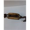 Image 4 : Vintage Wood & Iron Pulley - 14" x 4" x 3"