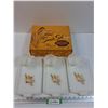 Image 1 : Vintage Anchor Hocking Wheat Pattern Snack Set/Hostess Set (3-Piece Set, in Original Box)
