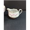 Image 2 : JL Menau Von Henneberg Pink  Grey Floral Pattern Porcelain - Serving Bowl & Gravy Boat