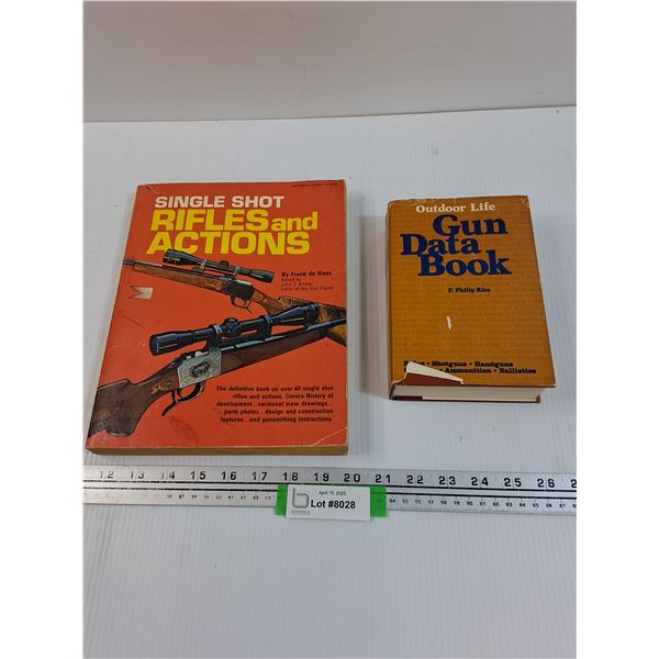 (2) Books: Rifles & Actions Book, Gun Data Book (Hard Cover Book)
