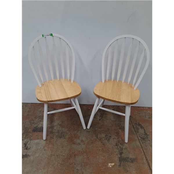 * (2) Wood Dining Chairs - CANNOT SHIP
