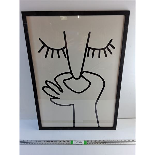 Framed Wall Hanging Modern Art Print 29 x 21"