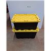 Image 1 : *(2) Plastic Totes with Lids 27 x 12 x 18" and 20 x 28 x 15"