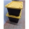 Image 2 : *(2) Plastic Totes with Lids 27 x 12 x 18" and 20 x 28 x 15"