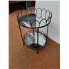 Image 3 : * Metal and Mirrored Glass Side Table - Cannot Ship