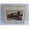 Image 2 : Framed Wall Hanging Train Art Print - 15 x 13"