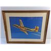 Image 2 : Framed Air Plane Art Print 21 x 18"