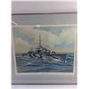 Image 2 : Framed Battleship 39/100 Art Print 24 x 21"