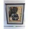 Image 1 : Framed Pacific Railway Train Art Print 26 x 22"