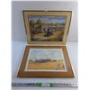 Image 1 : (2) Framed Country Side and Farm Art Prints 20 x 16"