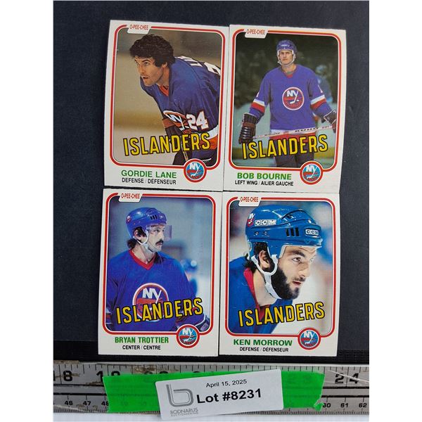 (4) O Pee Chee Islanders Trading Hockey Cards - Authenticity Not Guaranteed